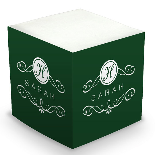 Scroll Initial Sticky Memo Cube